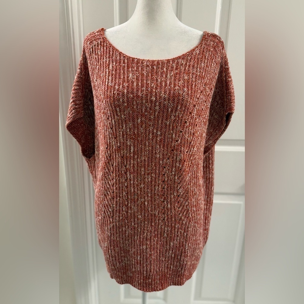 Anthropologie Pilcro Oversized Knit V Back Tunic Top Women's size S
